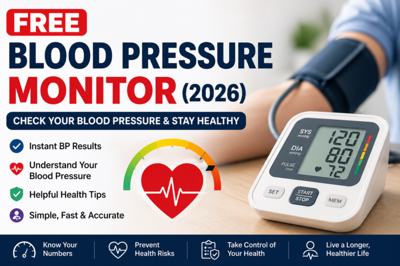 Free Blood Pressure Monitor (2026) – Check Your Blood Pressure Category Online