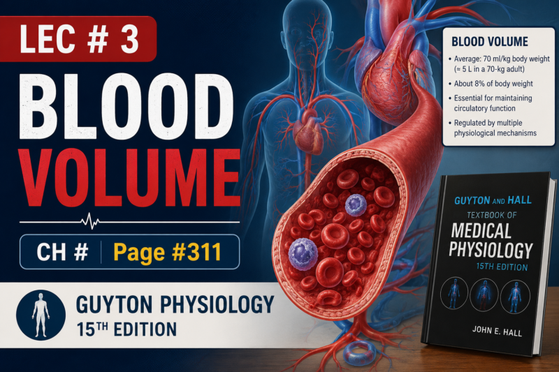 LEC # 3 BLOOD VOLUME CH # 25, Page #311 guyton physio: 15th Ed: