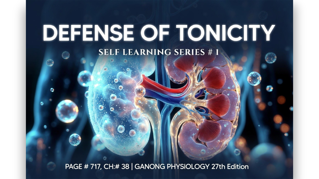 DEFENSE OF TONICITY - SELF LEARNING SERIES # 1 PAGE # 717, CH:# 38 GANONG PHYSIOLOGY 27th:Edition.