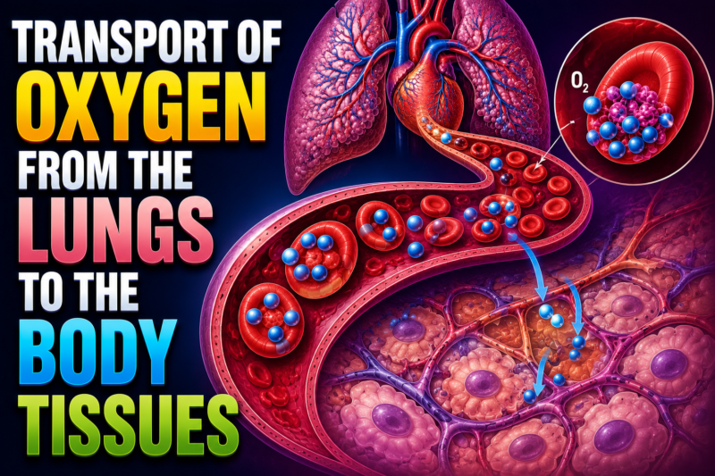 TRANSPORT OF OXYGEN FROM THE LUNGS TO THE BODY TISSUES –  Self Learning, Lecture # 1 Ch # 41.