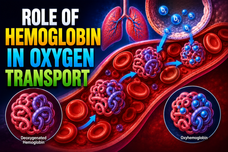 ROLE OF HEMOGLOBIN IN OXYGEN TRANSPORT – Self learning, Lecture # 2 page 534, Ch: # 41.