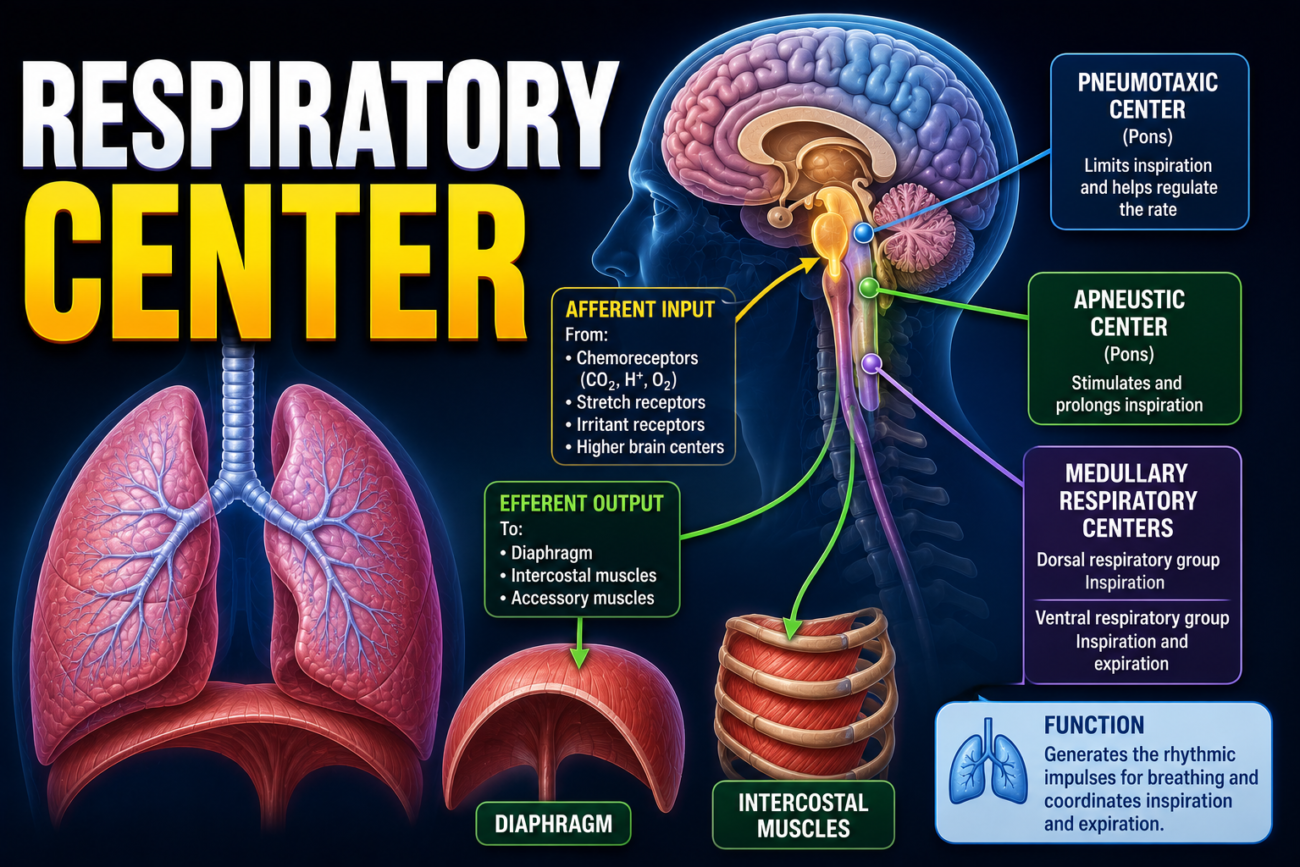 RESPIRATORY CENTER - superfast self learning series-1 page # 541 Chapter # 42 Guyton physiology 125th Edition.