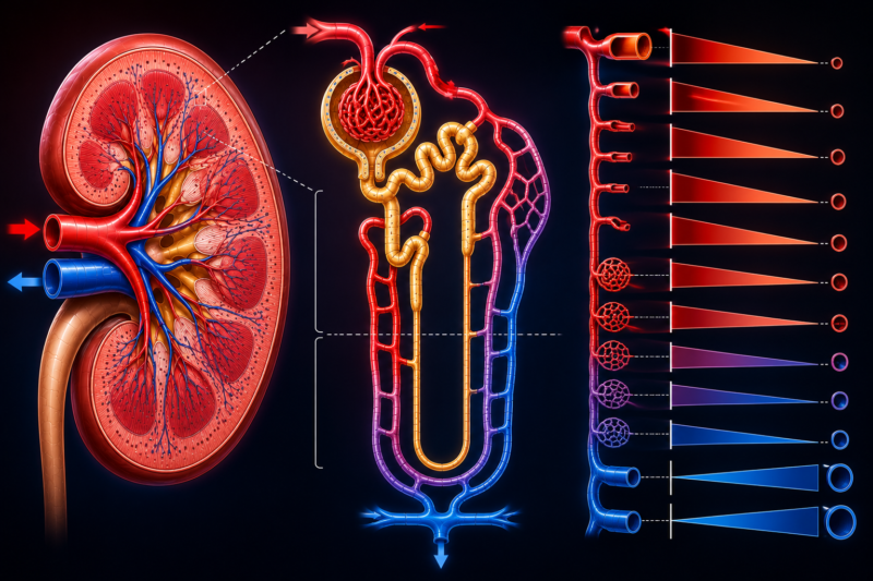 RENAL CIRCULATION – BLOOD FLOW- superfast self learning series -2, Ch:# 37 page # 696 Ganong's physiology 27th Edition.