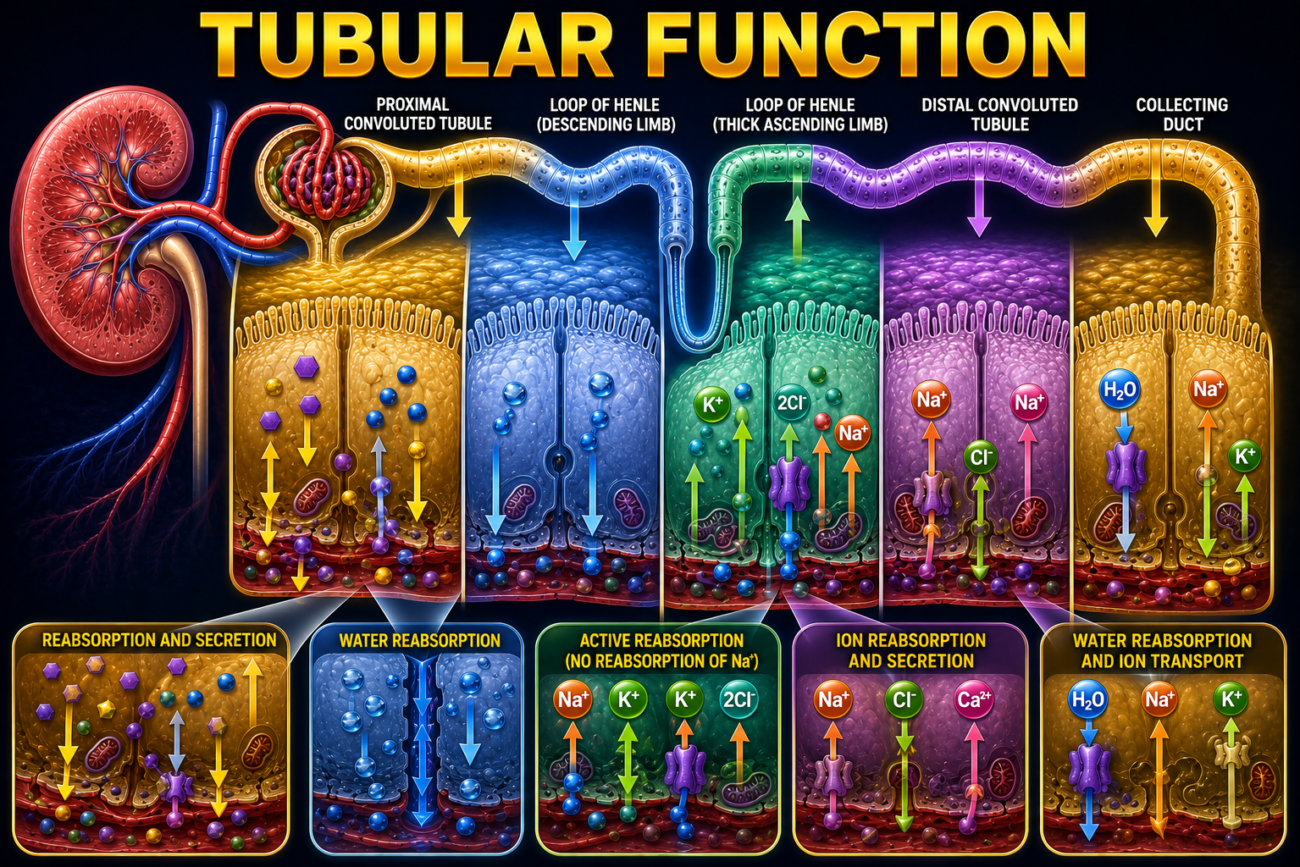 TUBULAR FUNCTION - SUPERFAST SELFL EARNING SERIES # 4 PAGE# 701 Ch #37 Ganong physiology 27th Edition.