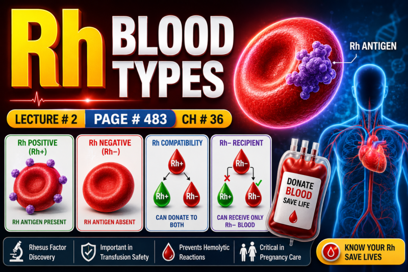Rh BLOOD TYPES – Lecture # 2 Page # 483 Ch # 36