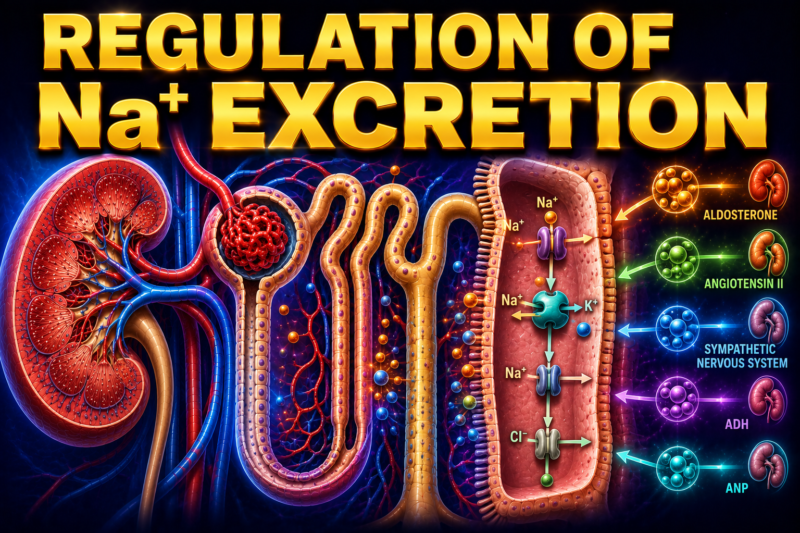 REGULATION OF Na⁺ EXCRETION – SELF LEARNIN, Lecture # 7, PAGE # 710, CH:# 37.