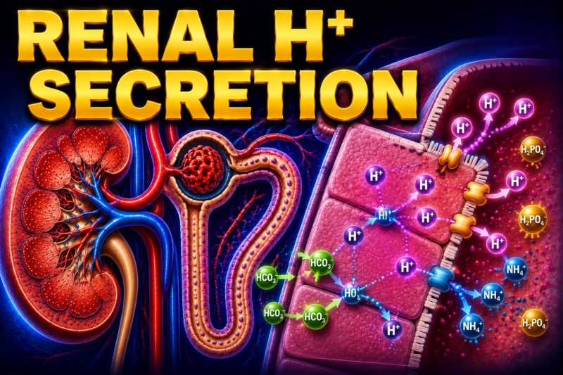 RENAL H⁺ SECRETION – SELF LEARNING, Lecture # 1 PAGE # 729, CH:# 39