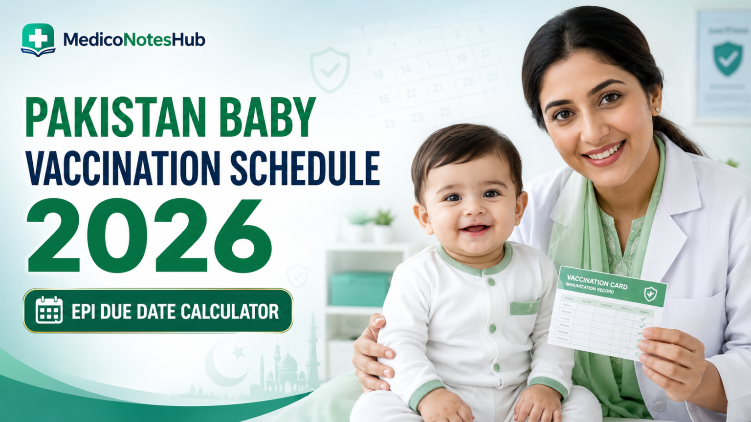 Pakistan Baby Vaccination Schedule Calculator 2026 – Check EPI Due ...