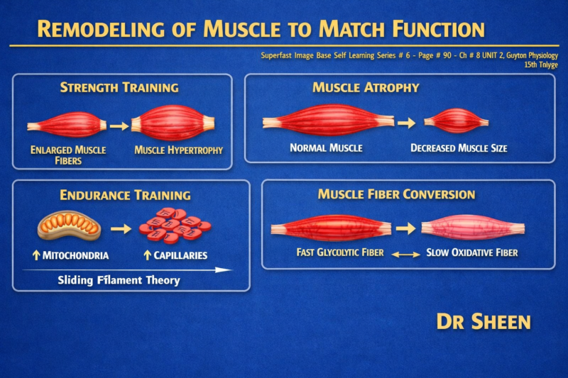 REMODELING OF MUSCLE TO MATCH FUNCTION-  Self learning, Lecture # 6, page # 90 Ch # 6 UNIT 2.