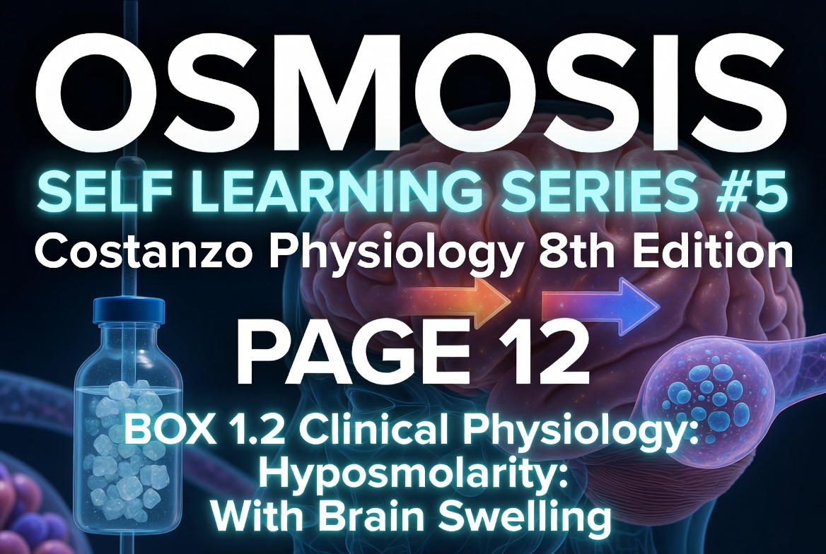 OSMOSIS - SELF LEARNING SERIES # 5 page # 12 Costanzo physiology 8th Edition. .