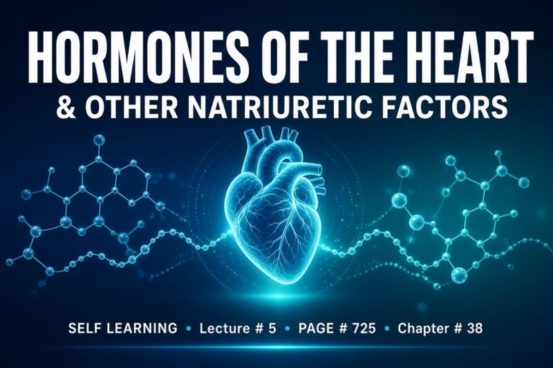 HORMONES OF THE HEART & OTHER NATRIURETIC FACTORS – SELF LEARNING, Lecture # 5, PAGE # 725, Chapter # 38