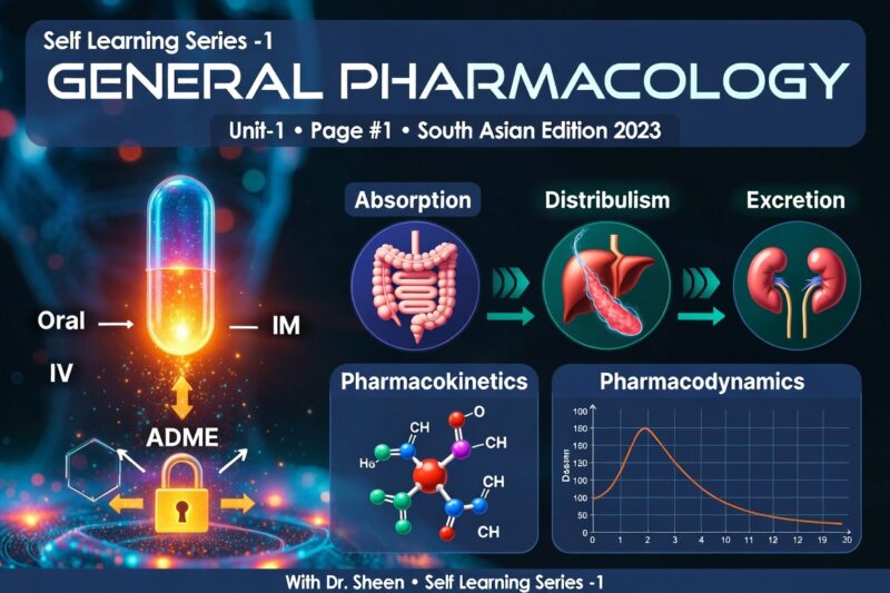 I. GENERAL PHARMACOLOGY – Self learning series -1 with Dr sheen Page # 1 unit -1, Edition 2023 south Asian