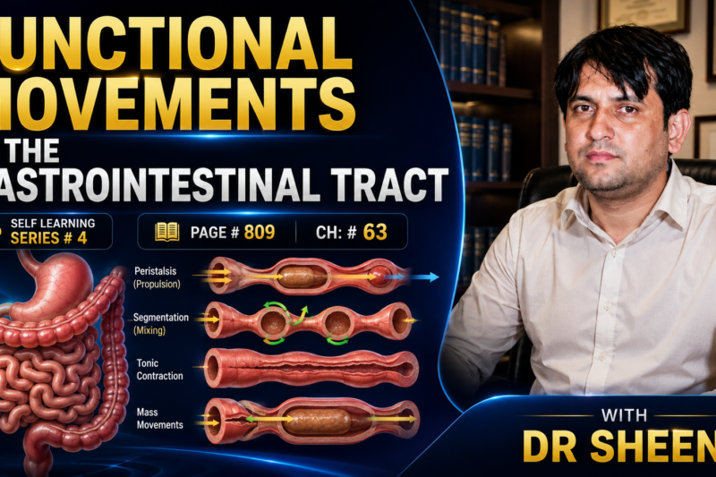 FUNCTIONAL MOVEMENTS IN THE GASTROINTESTINAL TRACT – SELF LEARNING, Lecture # 4, Page # 809 Chapter # 63
