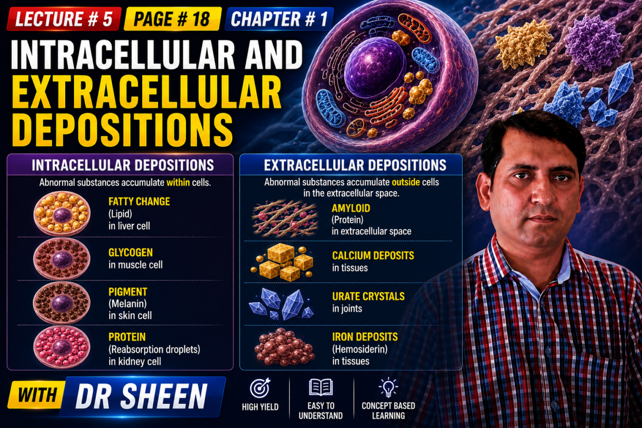 INTRACELLULAR AND EXTRACELLULAR DEPOSITIONS -page # 18, Lecture #5, Chapter # 1