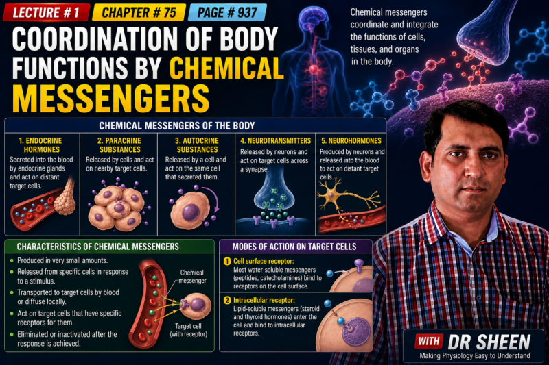 COORDINATION OF BODY FUNCTIONS BY CHEMICAL MESSENGERS – Lecture # 1 Chapter # 75, Page # 937