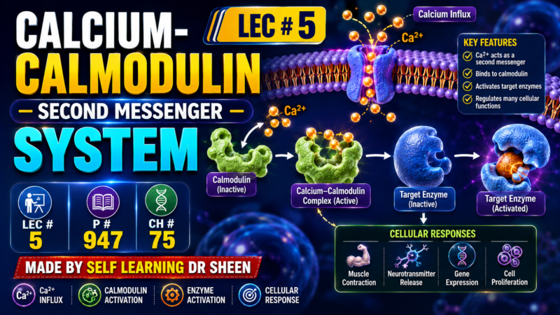 Calcium-Calmodulin Second Messenger System – Lec # 5 p, # 947 Ch: # 75
