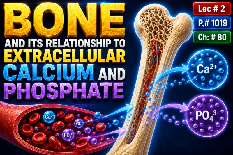 BONE AND ITS RELATIONSHIP TO EXTRACELLULAR CALCIUM AND PHOSPHATE – Lec # 2 P,# 1019 Ch: # 80