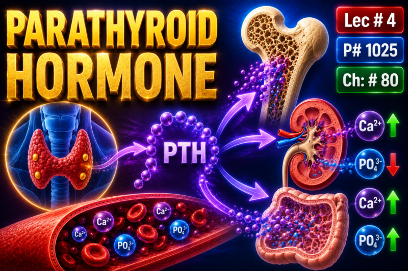 PARATHYROID HORMONE – Lec # 4, P# 1025, Ch: # 80