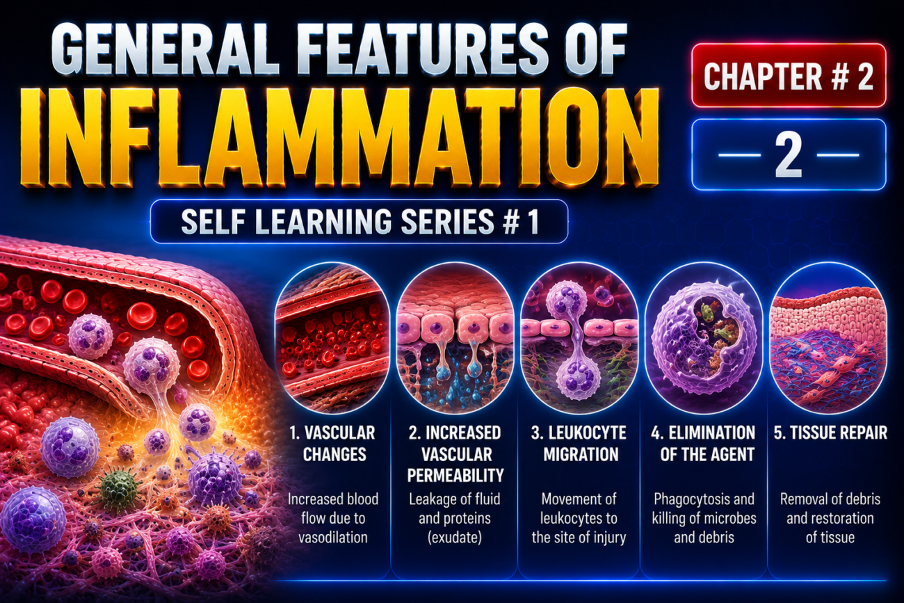 GENERAL FEATURES OF INFLAMMATION - Self Learning Series # 1 Chapter # 2