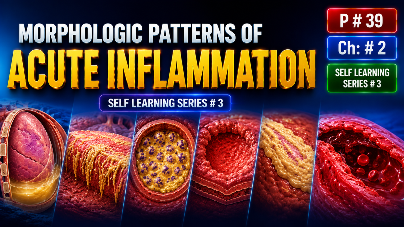 MORPHOLOGIC PATTERNS OF ACUTE INFLAMMATION - Self Learning Series # 3, P #39, Ch:# 2
