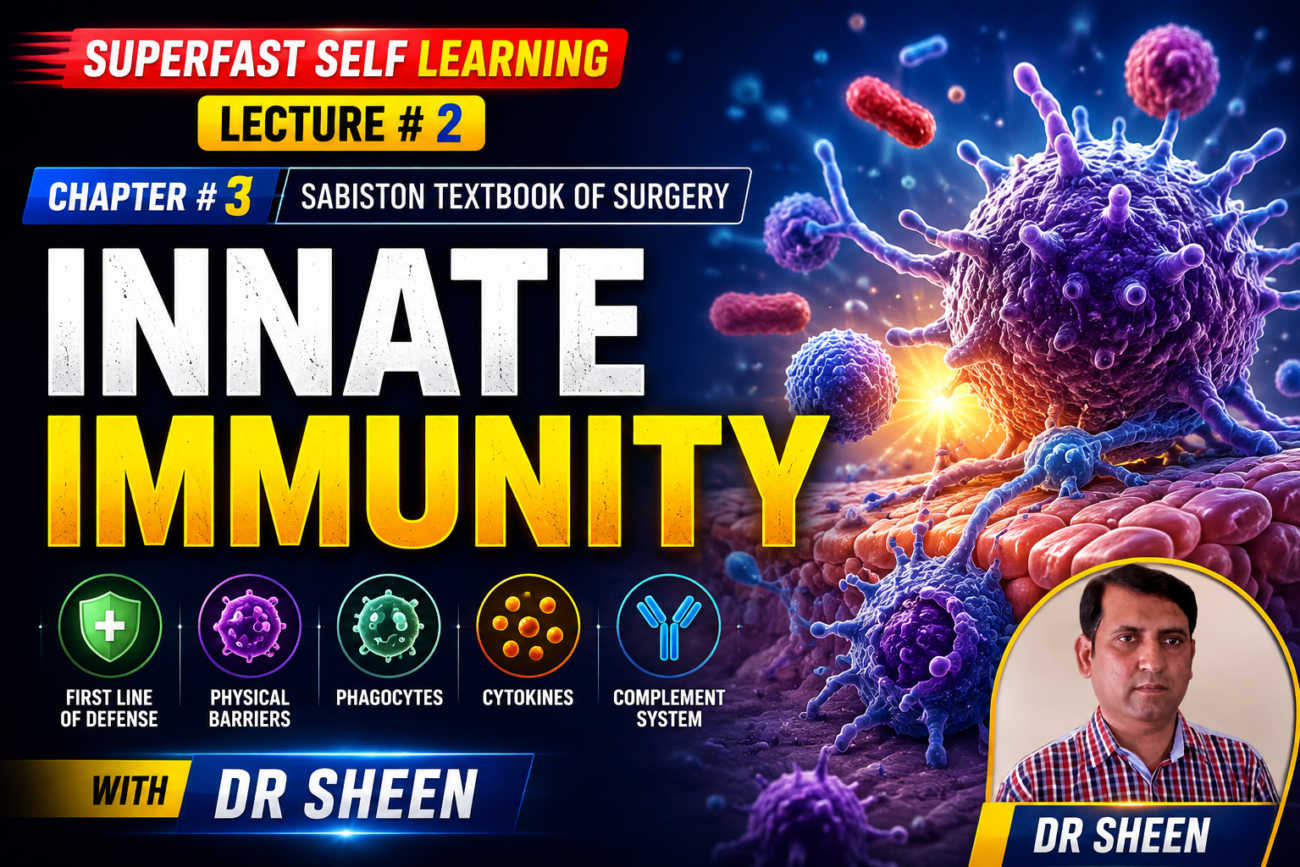 Innate Immunity - Superfast self learning Lecture # 2 Chapter # 3, sabiston Textbook of Surgery.