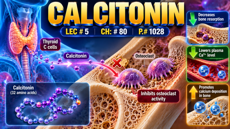 CALCITONIN – Lec # 5,  P.# 1028, Ch: # 80