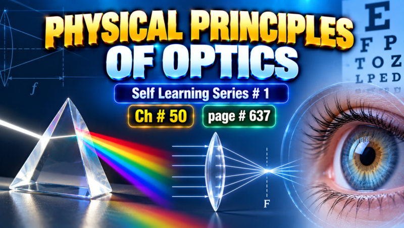 PHYSICAL PRINCIPLES OF OPTICS – Self Learning Series # 1, Ch # 50, page # 637