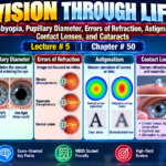 Presbyopia, Pupillary Diameter, Errors of Refraction, Astigmatism, Contact Lenses, and Cataracts - Lecture # 5 chapter # 50