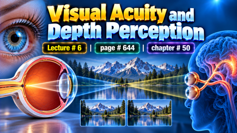 1.Visual Acuity and Depth Perception – Lecture 6|Page 644| Chapter 50