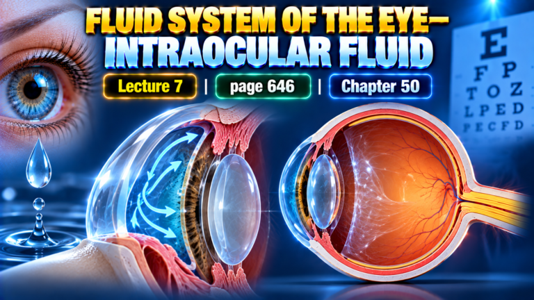 FLUID SYSTEM OF THE EYE—INTRAOCULAR FLUID -Lecture  7| page 646| Chapter 50