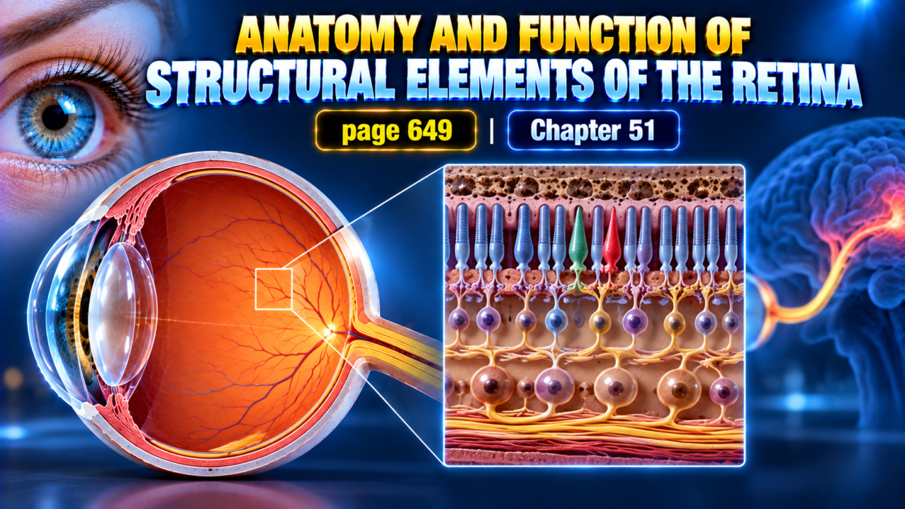 ANATOMY AND FUNCTION OF STRUCTURAL ELEMENTS OF THE RETINA - page 649| Chapter 51