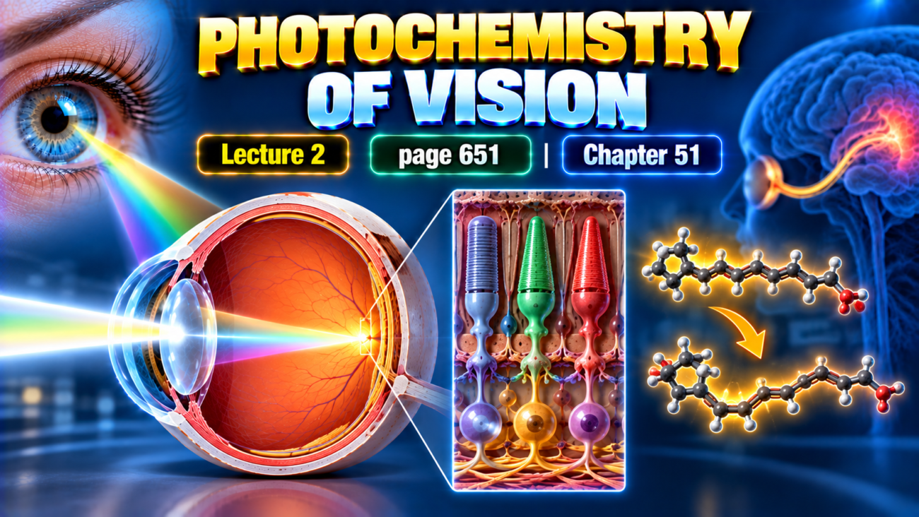 PHOTOCHEMISTRY OF VISION - Lecture 2 | page 651 | Chapter 51