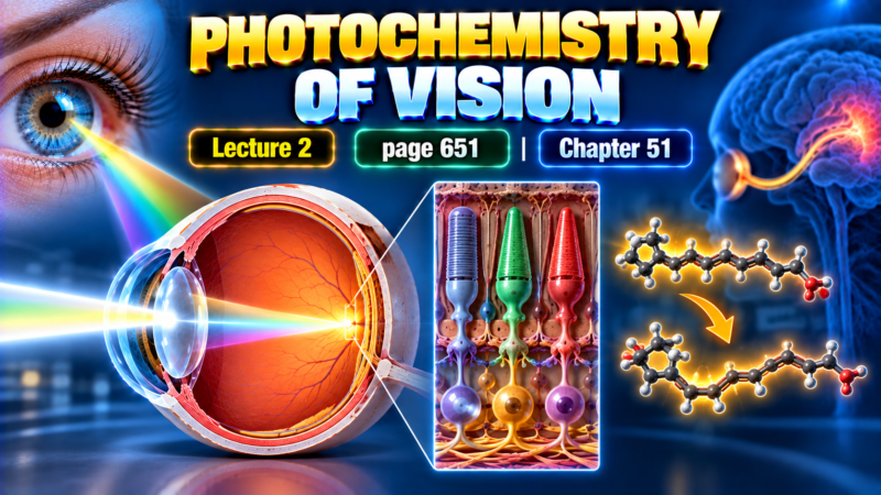 PHOTOCHEMISTRY OF VISION – Lecture 2 | page 651 | Chapter 51