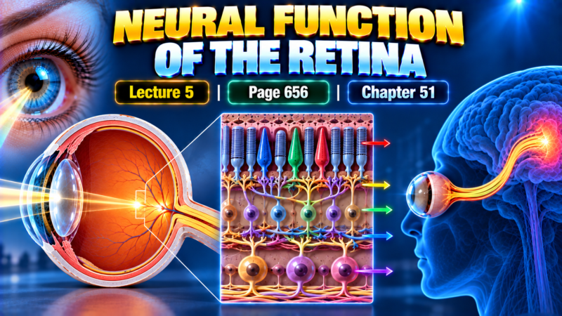 NEURAL FUNCTION OF THE RETINA – Lecture 5 | Page 656 | Chapter 51