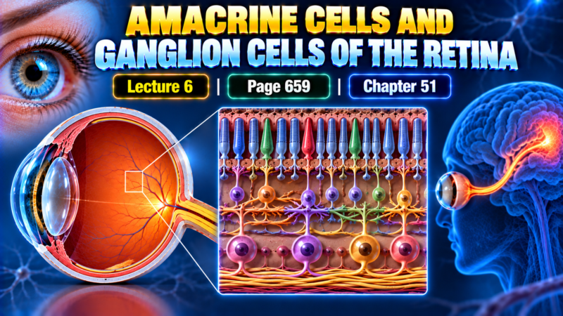 AMACRINE CELLS AND GANGLION CELLS OF THE RETINA – Lecture 6 | Page 659 | Chapter 51