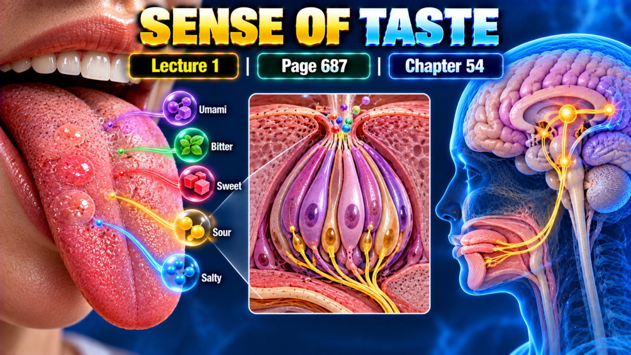 SENSE OF TASTE - Lecture 1 | Page 687 | Chapter 54