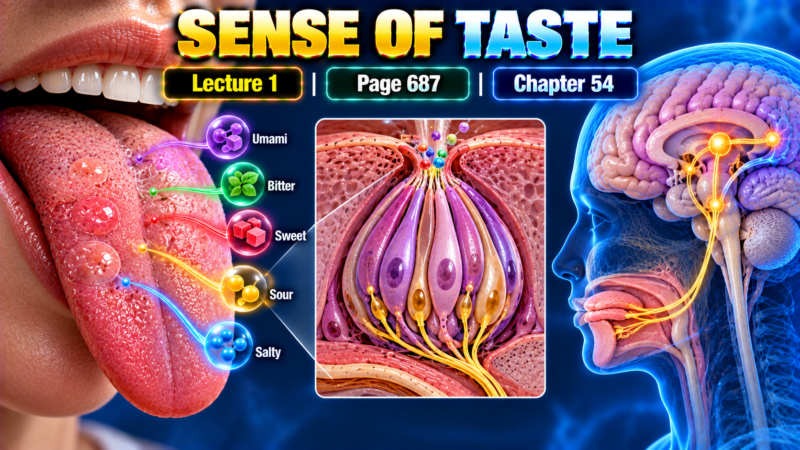 SENSE OF TASTE – Lecture 1 | Page 687 | Chapter 54
