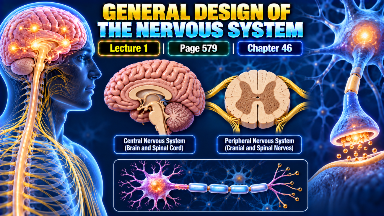 GENERAL DESIGN OF THE NERVOUS SYSTEM - Lecture 1 | Page 579 | Chapter 46