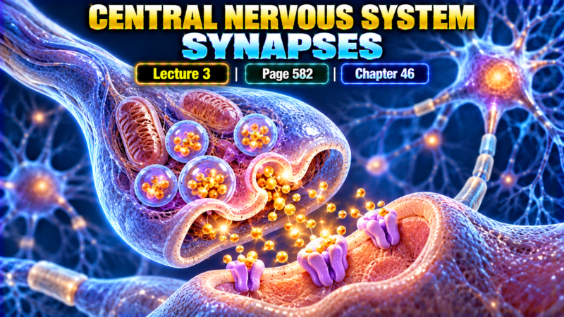 CENTRAL NERVOUS SYSTEM SYNAPSES – Lecture 3 | Page 582 | Chapter 46