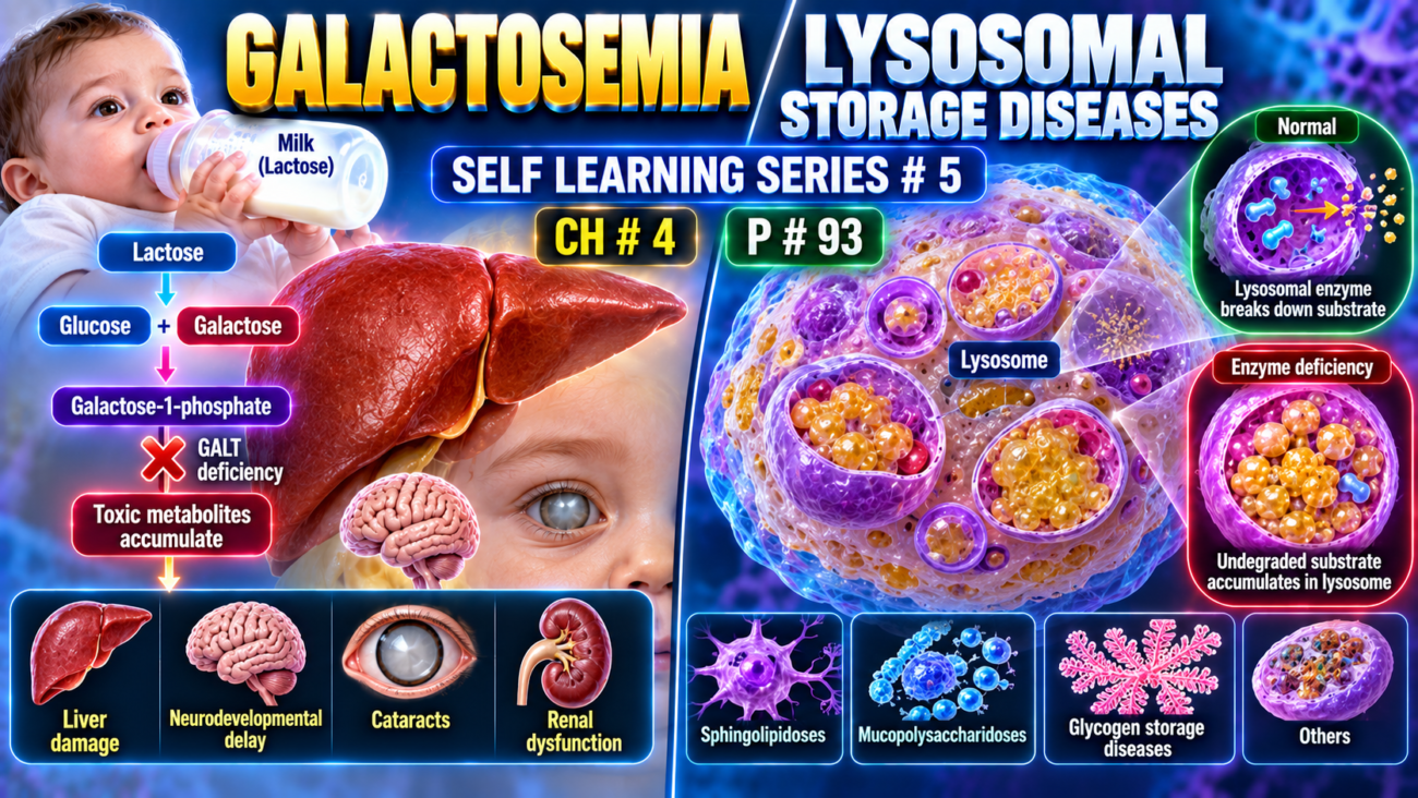 Galactosemia - Lysosomal Storage Diseases - Self Learning Series # 5, P # 93, Ch# 4