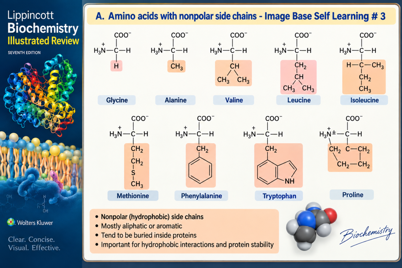 A. Amino acids with nonpolar side chains - Image Base Self Learning # 3